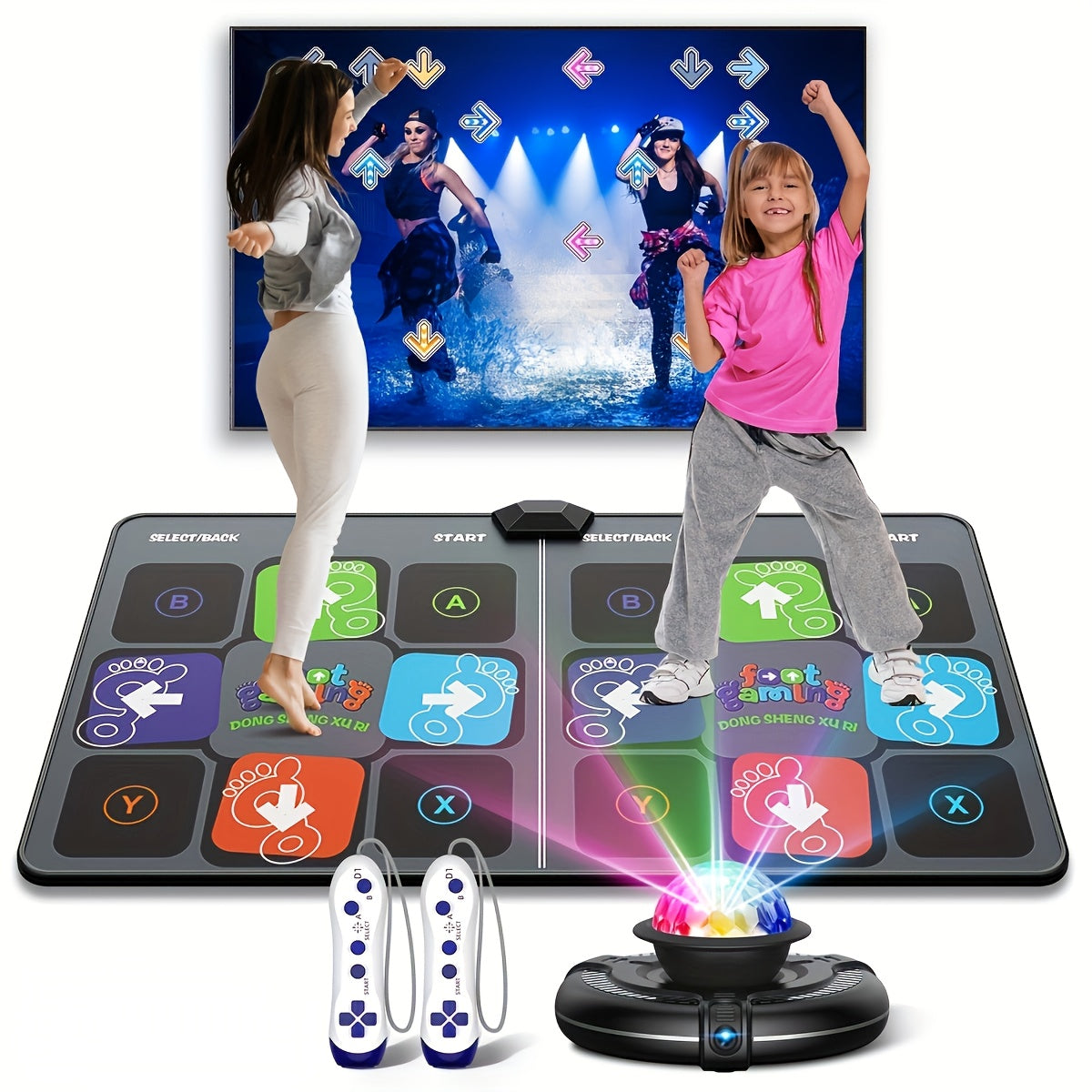 Tapis de danse pour adultes et enfants – Tapis de danse double pour TV, tapis de danse électronique Plug & Play avec caméra intelligente, jeu de danse d'exercice pour le plaisir en famille, idée de cadeau d'anniversaire et de Noël