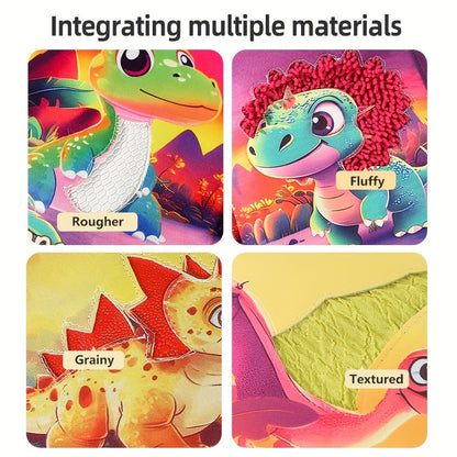 Animal Touch & Feel Book for Toddlers – Interactive Tactile Sensory Learning Book with Rip-Resistant Polyester Pages – Wildlife, Dinosaurs & Farm Animals – Cognitive Development Gift for Babies & Preschool Kids Ages 0-3