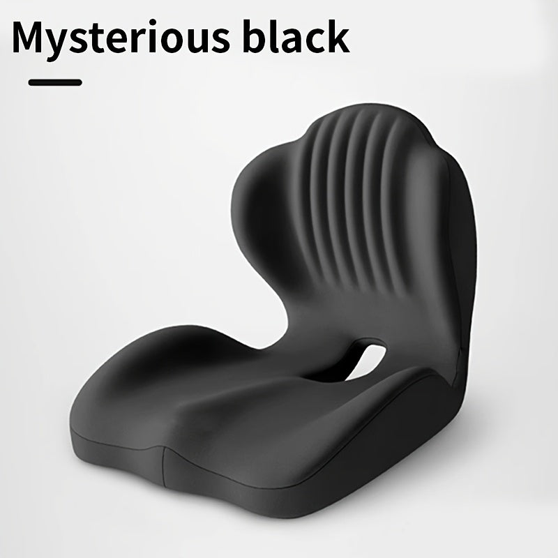Coussin de siège ergonomique en mousse à mémoire de forme avec soutien lombaire et design creux respirant – Coussin de coccyx confortable pour chaise de bureau, siège auto, position assise prolongée, unisexe