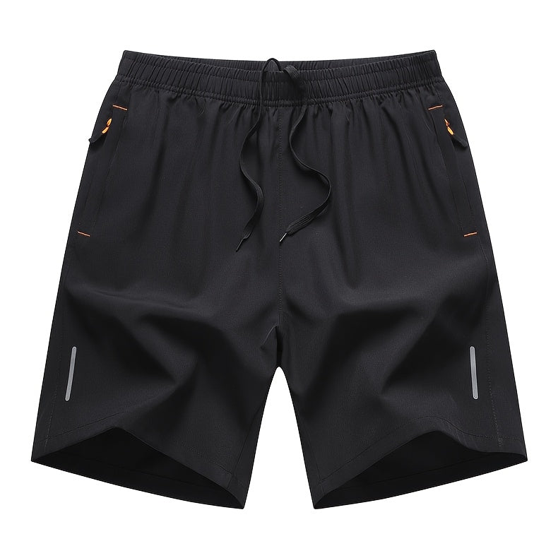 Lot de 4 shorts de sport pour homme, séchage rapide, légers et respirants, poches zippées, taille à cordon, coupe ample pour la course, la salle de sport, le vélo, le basket-ball, le tennis, les sports de plein air et la plage - Couleurs variées S-XXXL