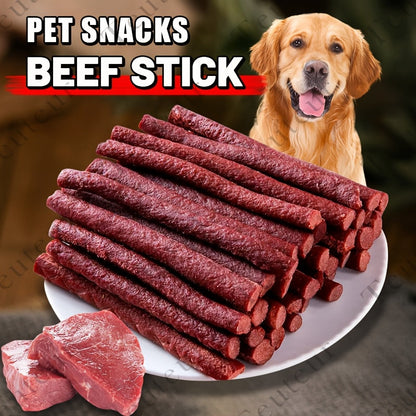 Bâtonnets de bœuf naturels de qualité supérieure pour chiens – Friandises protéinées sans céréales, type viande séchée et à mâcher pour chiots, chiens adultes de petite, moyenne et grande taille, récompenses d'éducation durables pour toutes les races