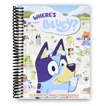 Où est Bluey ? Livre d'activités cherche et trouve pour enfants - Reliure spirale, livre d'images cachées pour trouver Bluey et Bingo, 32 pages, 3 ans et plus, cadeau d'anniversaire et de fête idéal pour les enfants
