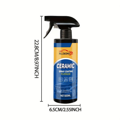 Spray de revêtement céramique nano 3-en-1 pour voitures – Résistant aux rayures, fini brillant haute définition, couche protectrice longue durée pour tous types de peinture, protection de peinture extérieure pour voiture, camion et SUV
