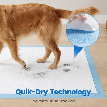 Alèses pour chiens extra larges 147 x 81 cm, lot de 40, tapis d'apprentissage jetables pour chiots, ultra-absorbants et anti-fuites, pour chiens, chats et incontinence adulte