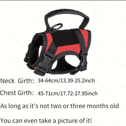 Harnais tactique réglable anti-fugue pour chat, gilet en tissu Oxford 600D, sangle de poitrine pour entraînement de chat et petit chien, taille unique universelle