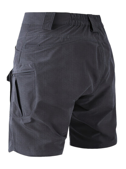 Shorts cargo pour hommes – Shorts tactiques de travail respirants à séchage rapide avec design multi-poches pour la randonnée, le plein air, la pêche et le quotidien, Noir Kaki Gris Vert Fougère, Tailles S-XXXL