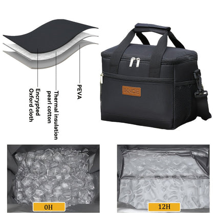 Sac à lunch isotherme pliable et portable, sac fourre-tout pour boîte à bento, doublure en aluminium étanche gardant les aliments frais et froids pour le travail, les voyages, les pique-niques et l'école