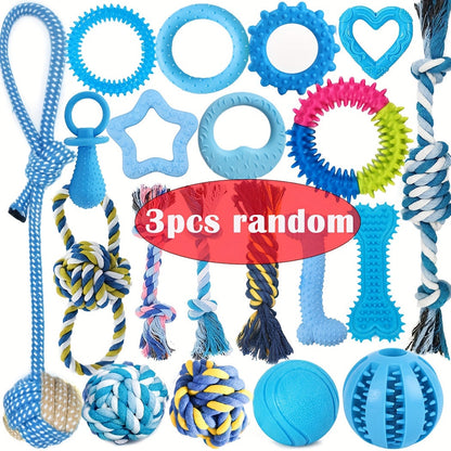 Lot de jouets de dentition pour chiots – Assortiment de jouets à mâcher, cordes, jouets couineurs et balles à friandises pour petits et moyens chiens, cadeau idéal pour Noël, Halloween et les anniversaires des chiots
