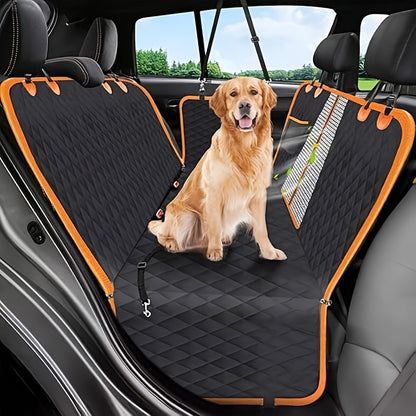 Housse de siège auto pour chien robuste, imperméable et antidérapante, protection de banquette arrière, résistante aux rayures et aux déversements, en nylon, avec rabats latéraux, installation facile, lavable en machine, pour SUV, berline et camion
