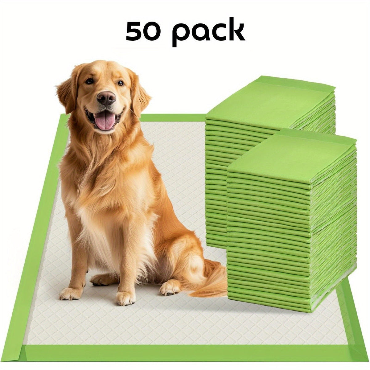 Alèses pour grands chiens, format Jumbo, paquet de 50 ou 100 – Tapis de propreté ultra-absorbants à 6 couches, résistants et anti-fuites, séchage rapide et contrôle des odeurs, parfaits pour l'éducation des chiots et les chiens âgés