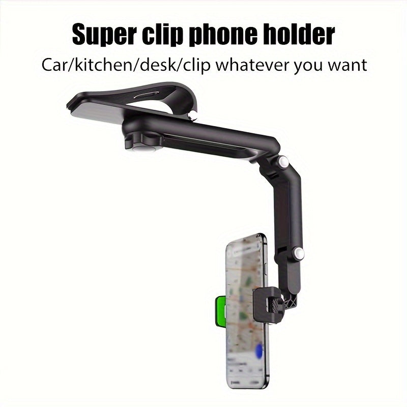 Car Phone Holder Mount 2-Pack Multi-Functional Universal Fit - Dashboard, Windshield & Air Vent Cell Phone Stand for Navigation, Compatible with iPhone & Android, Great Car Gift