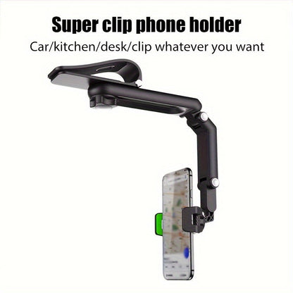 Car Phone Holder Mount 2-Pack Multi-Functional Universal Fit - Dashboard, Windshield & Air Vent Cell Phone Stand for Navigation, Compatible with iPhone & Android, Great Car Gift