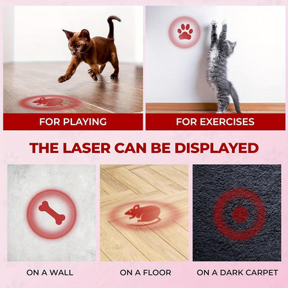 Jouet interactif 7-en-1 pour chat, rechargeable par USB – 7 modes de jeu pour chats et chiens d'intérieur, jouet d'exercice pour la chasse, souris bonus incluse, cadeau idéal pour Noël et les anniversaires des animaux de compagnie