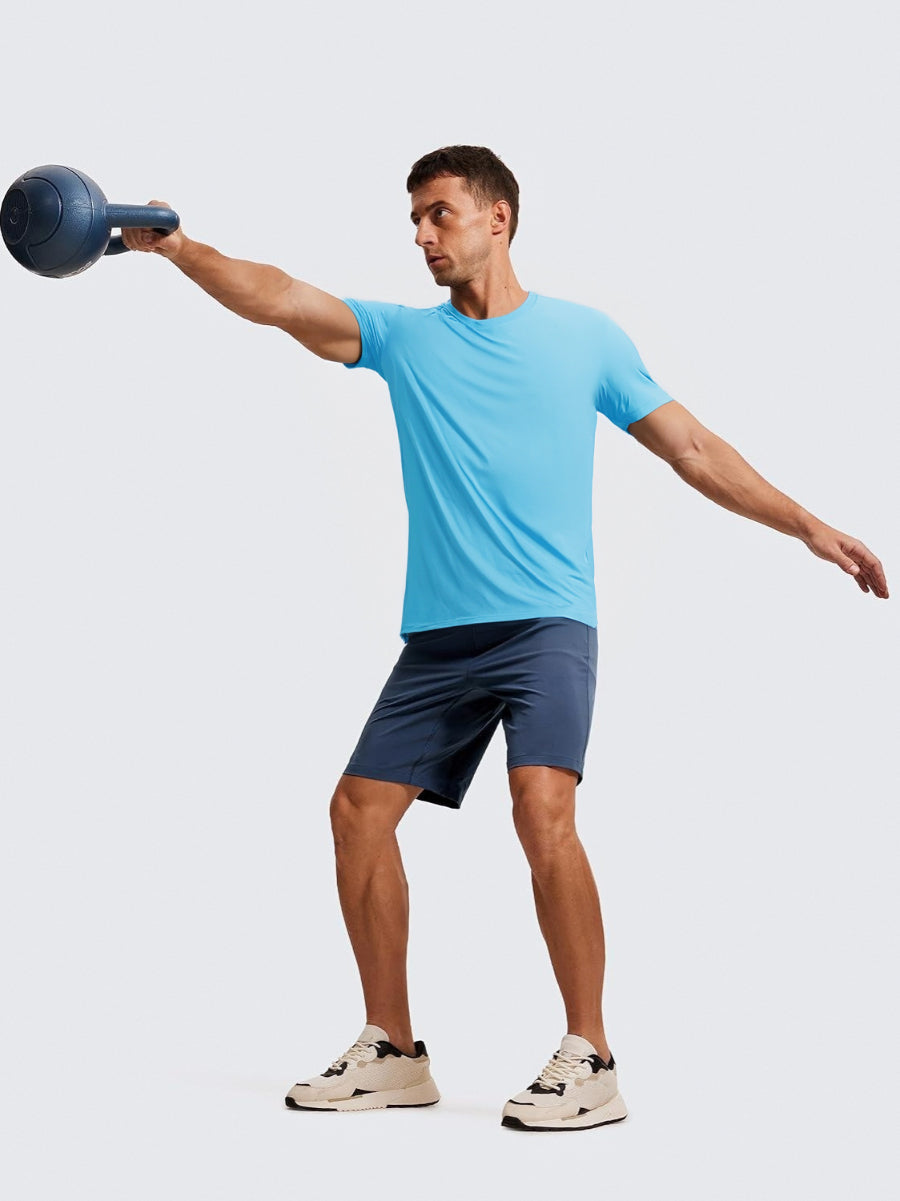 Lot de 7 t-shirts de sport à séchage rapide pour homme - Hauts de sport anti-transpiration pour la course, la musculation, le tennis et la salle de sport, S-XXL