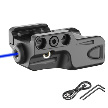 Viseur laser multicolore rechargeable par USB – Laser pour pistolet à profil bas sur rail Picatinny, vert, rouge, bleu, violet, infrarouge, 1 mW–5 mW, corps en polyamide, accessoire tactique compact pour arme à feu
