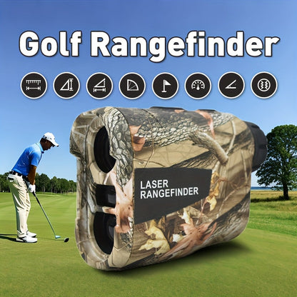 Télémètre laser 1200 yards – Grossissement 6X, rechargeable, compensation de pente, verrouillage de drapeau, mesure de vitesse et d'altitude, design camouflage pour golf et chasse