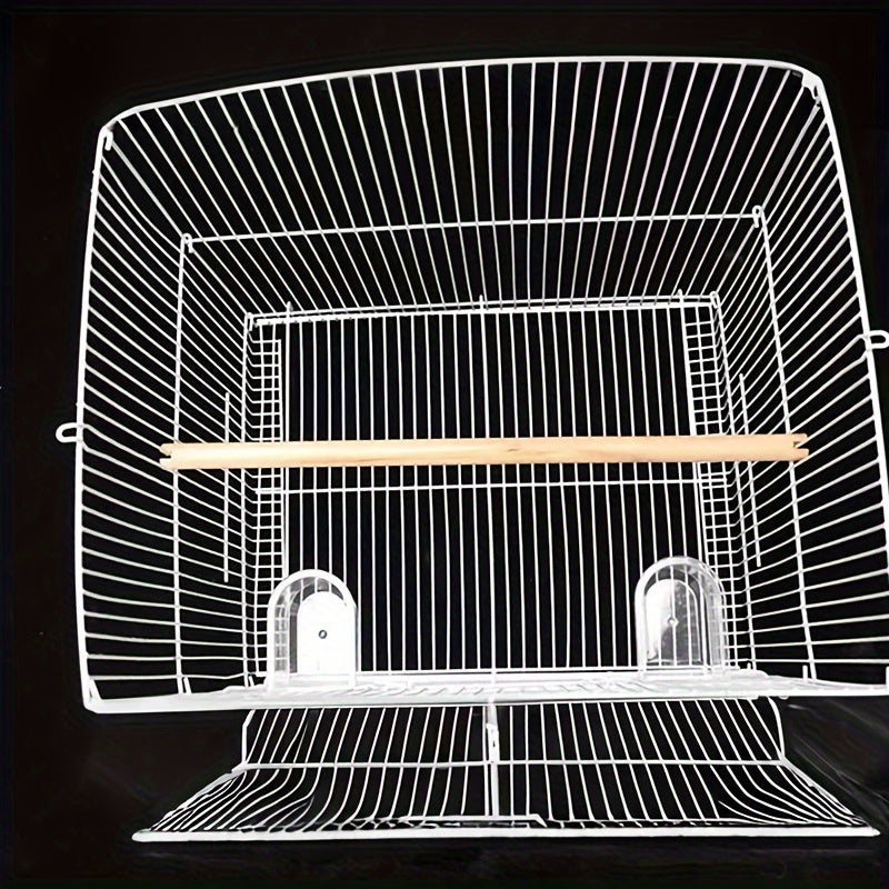 Perchoir en bois naturel pour cage à oiseaux - Bâton debout en bois massif avec extrémités rainurées pour mâcher et limer les griffes - Accessoire de cage pour perroquets, calopsittes, conures, perruches et inséparables 35,5 cm