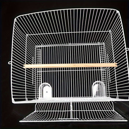 Perchoir en bois naturel pour cage à oiseaux - Bâton debout en bois massif avec extrémités rainurées pour mâcher et limer les griffes - Accessoire de cage pour perroquets, calopsittes, conures, perruches et inséparables 35,5 cm