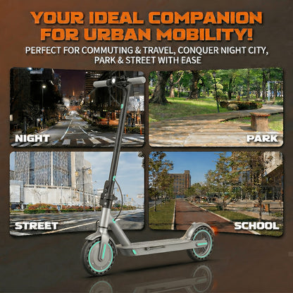 Trottinette électrique pliable 350W pour adultes - Vitesse maximale 30 km/h, batterie 7,8Ah autonomie 20 km, pneus pleins 8,5", écran LED intelligent, double frein | E-trottinette de ville légère, cadeau d'anniversaire