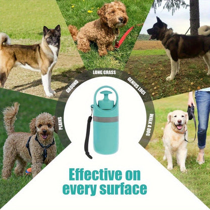 Ensemble de ramasse-crottes portable avec distributeur et 75 sacs – Kit de ramassage durable de 6 pièces en plastique avec motif de patte mignon, adapté à toutes les races de chiens, indispensable pour les promenades en extérieur