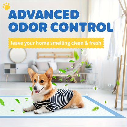 Ultra Absorbent Dog Potty Pads – 300% Thicker Mess-Proof Backing, 28"x34" & 24"x24" Sizes, 50-200 Pads Bulk Pack, for Home Travel & Camping, Ideal for Active Dogs & Puppies
