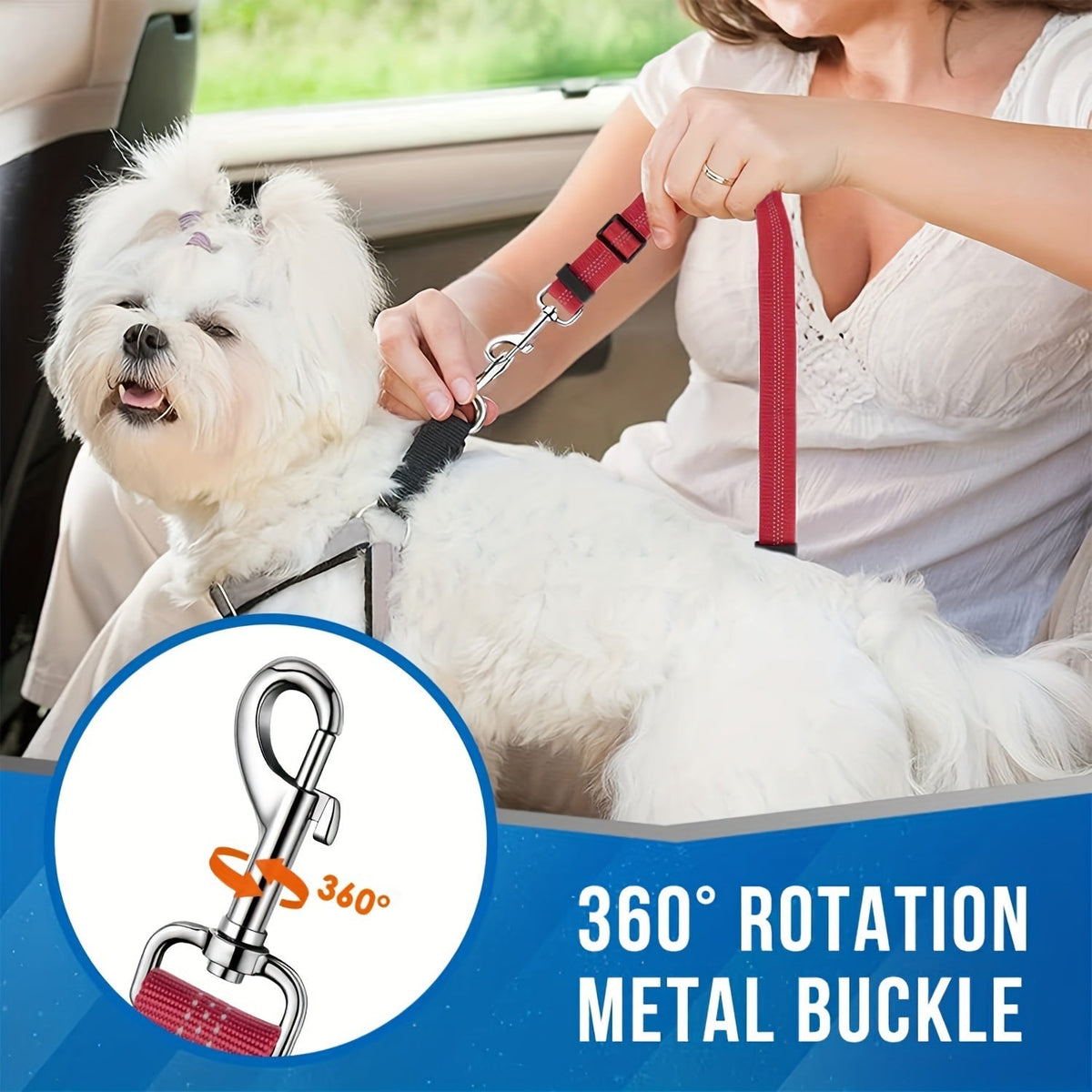 Double ceinture de sécurité pour 2 chiens, attache appuie-tête anti-enchevêtrement, laisse élastique réglable pour la sécurité des chiens de petite, moyenne et grande taille en voiture