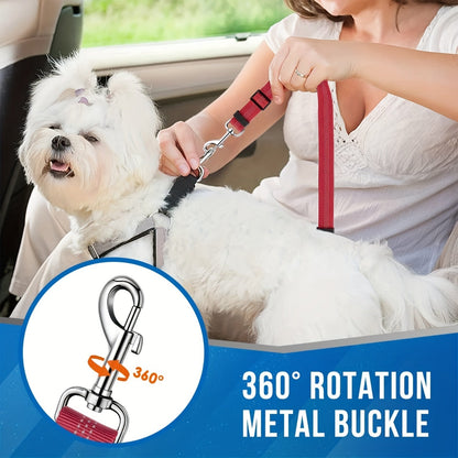Double ceinture de sécurité pour 2 chiens, attache appuie-tête anti-enchevêtrement, laisse élastique réglable pour la sécurité des chiens de petite, moyenne et grande taille en voiture