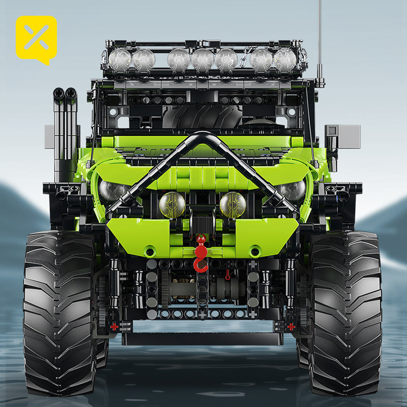 2372 pièces, voiture tout-terrain de construction à grande échelle 1:8 avec pneus imposants – Modèle d'exposition détaillé de véhicule tout-terrain, cadeau pour adultes et enfants