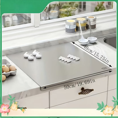 Planche à découper en acier inoxydable 304 – Billot de cuisine antirouille, facile à nettoyer, disponible en 3 tailles (40 cm × 30 cm, 50 cm × 40 cm, 60 cm × 40 cm)