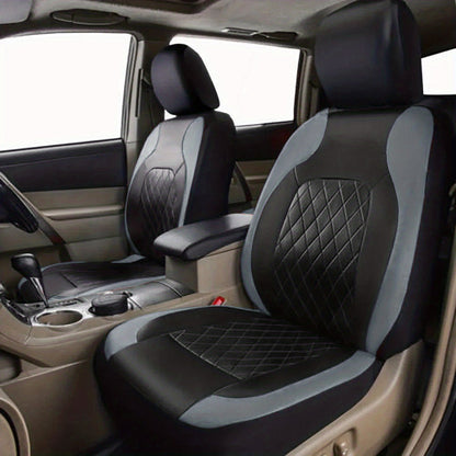 Housses de siège auto universelles en cuir synthétique, imperméables et matelassées, avec rembourrage en mousse, adaptées à toutes les saisons pour voitures, SUV et camions, gris, noir, rouge, bleu, lot de 1 ou 12 pièces