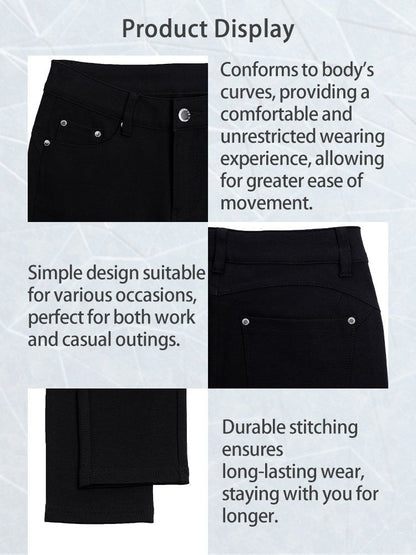 Jean skinny stretch taille haute pour femme, détail bouton en métal, style urbain, pantalon en jean coupe ajustée, 10 couleurs, S-XXL