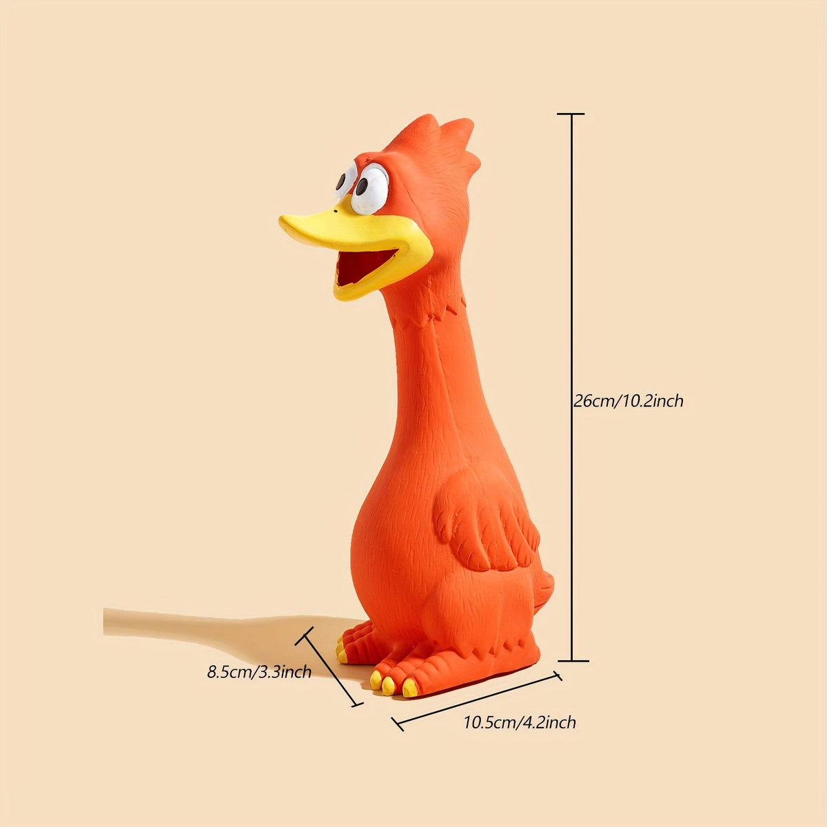 Jouet à mâcher grinçant pour chien en forme de poulet et de canard – Jouet sonore en latex durable pour chiens, sans pile, pour faire les dents et jouer de manière interactive avec les chiots et les chiens adultes, canard bleu et poulet vert