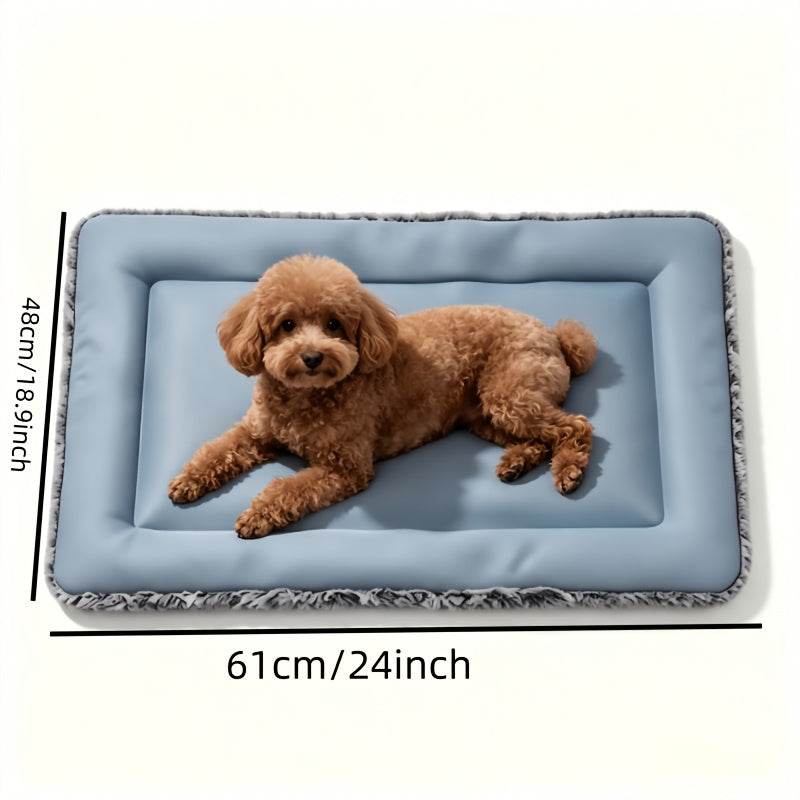 Tapis rafraîchissant pour chien pour l'été – Coussin rafraîchissant pour animal en polyester doux avec soutien cervical, tapis de sol de couchage intérieur pour chiens et chats très petits, petits et moyens, lit de soulagement de la chaleur