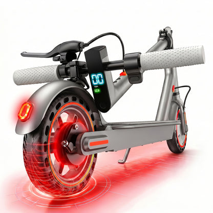 Trottinette électrique pliable 350W pour adultes - Vitesse maximale 30 km/h, batterie 7,8Ah autonomie 20 km, pneus pleins 8,5", écran LED intelligent, double frein | E-trottinette de ville légère, cadeau d'anniversaire