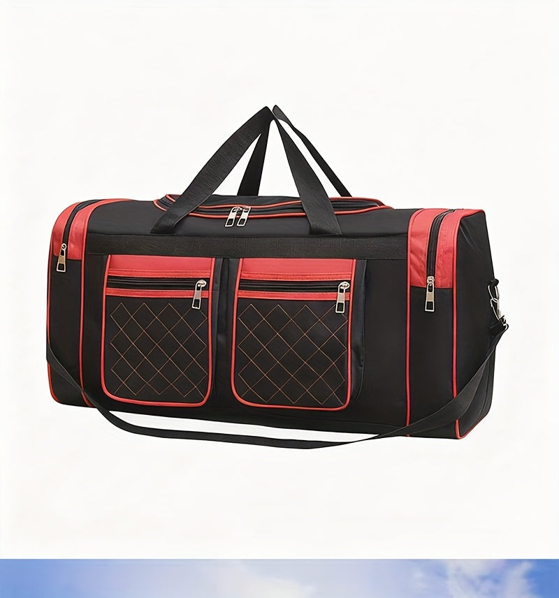 Sac de voyage grande capacité pour hommes et femmes – Sac de sport robuste multi-poches, avec bandoulière réglable et fermeture éclair pour le fitness, les escapades de week-end, les voyages d'affaires et les activités en plein air