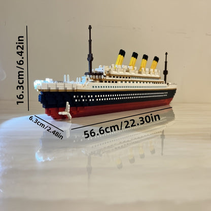 3159pcs Titanic Building Block Set - Collectible Ship Model Kit for Adults & Teens, Advanced Assembly Display Piece for Home & Office Decor, STEM Architecture Toy, Christmas Birthday Gift Ages 11+