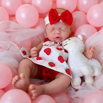 Poupée bébé en silicone plein corps 12 pouces, poupée nouveau-né réaliste avec peau douce au toucher réel, yeux fermés - inclut vêtements, biberon, tétine et carte de naissance, cadeau pour les fêtes, Noël et anniversaire