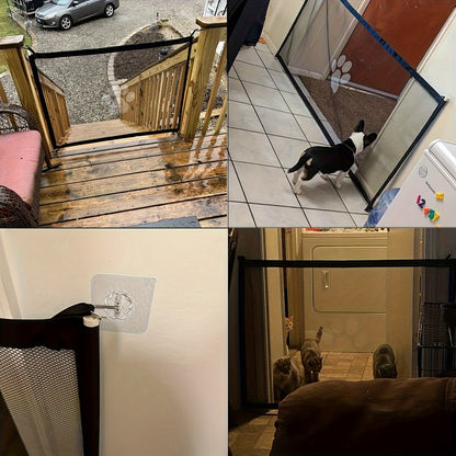 Barrière de sécurité pliable et portable pour animaux – Filet d'isolation en maille pliable pour portes intérieures, escaliers et pièces, disponible en petites et grandes tailles