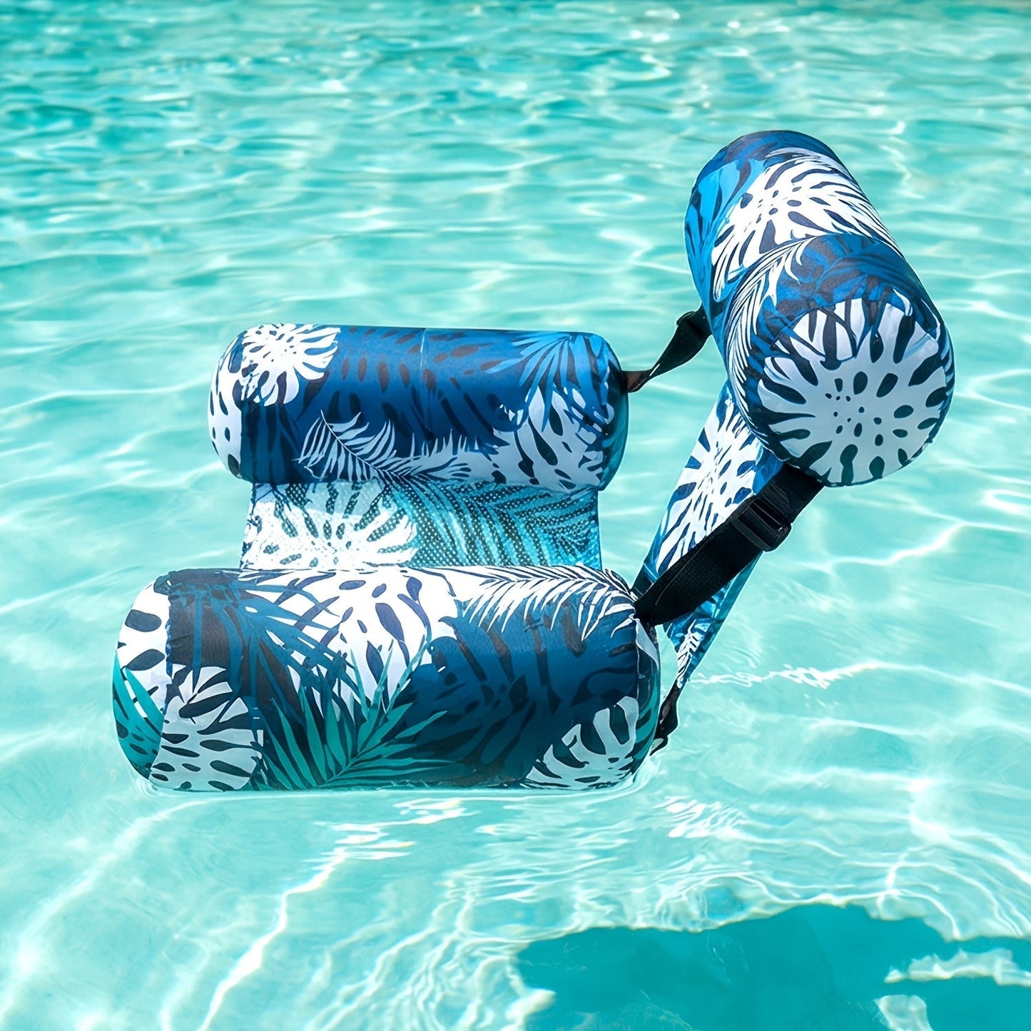 Inflatable Pool Float Chair for Adults – Leaf Design Floating Lounger with Mesh Sling, 1 & 2 Pack, Portable Summer Pool Float for Beach Lake & Pool Parties, 30x16x24 Inch