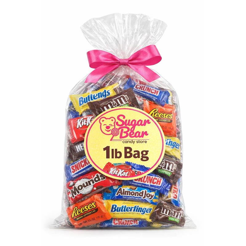 Mélange de chocolats assortis en vrac, format individuel, emballés individuellement - Assortiment chocolat au lait, caramel et beurre de cacahuète, sachet pour fête, 1 lb, 3 lb, 6 lb