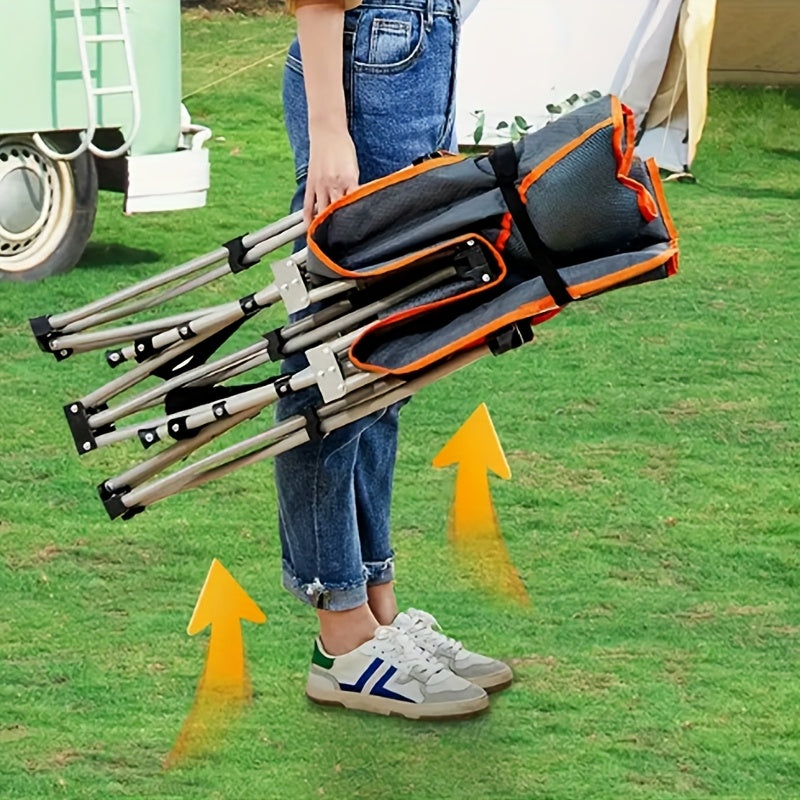Lit de camp robuste de 190 cm – Lit pliant extra large avec matelas rabattable en option et sac de transport, capacité de 204/227/272 kg, lit d'appoint pliable et portable pour le camping en plein air pour adultes