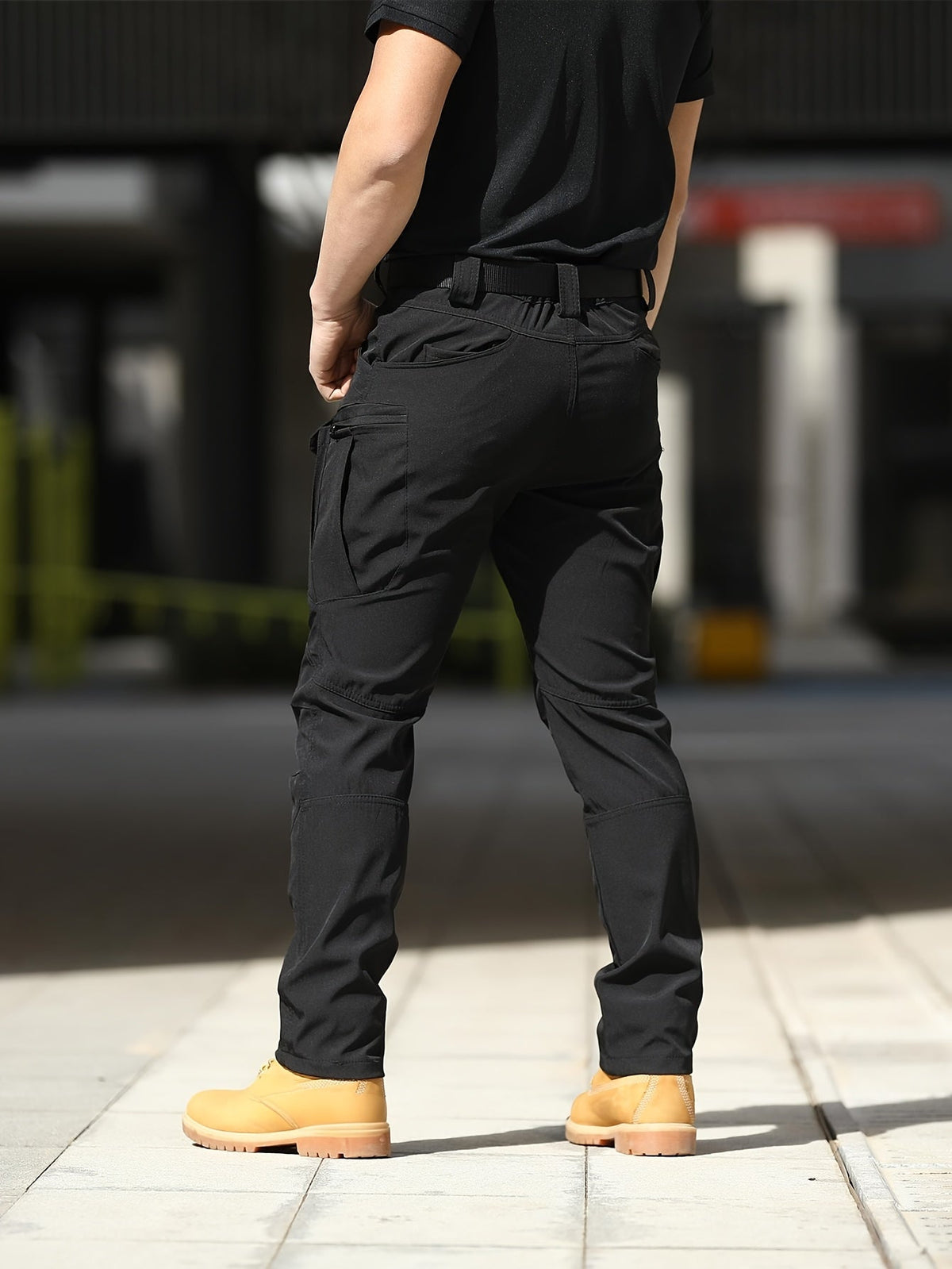 Pantalon cargo tactique léger à séchage rapide pour homme – Pantalon de randonnée respirant multi-poches avec ceinture, coupe décontractée pour travail en extérieur, toutes saisons, résistant à l'usure – M à XXXL, Noir / Gris / Kaki