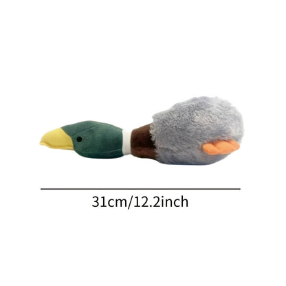 Jouet pour chien en peluche pouet-pouet Oie en velours – Jouet sonore pour animal de compagnie en velours PV doux, design d'oie mignon, jouet interactif à mâcher et à câliner, peluche durable pour chiens de petite à moyenne taille