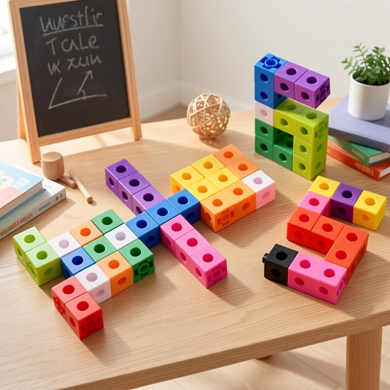 Cubes de construction emboîtables, puzzle à clipser pour enfants – Jouet STEM polyvalent pour la pensée logique, la motricité fine et la construction créative | Cadeau éducatif pour filles et garçons dès 3 ans