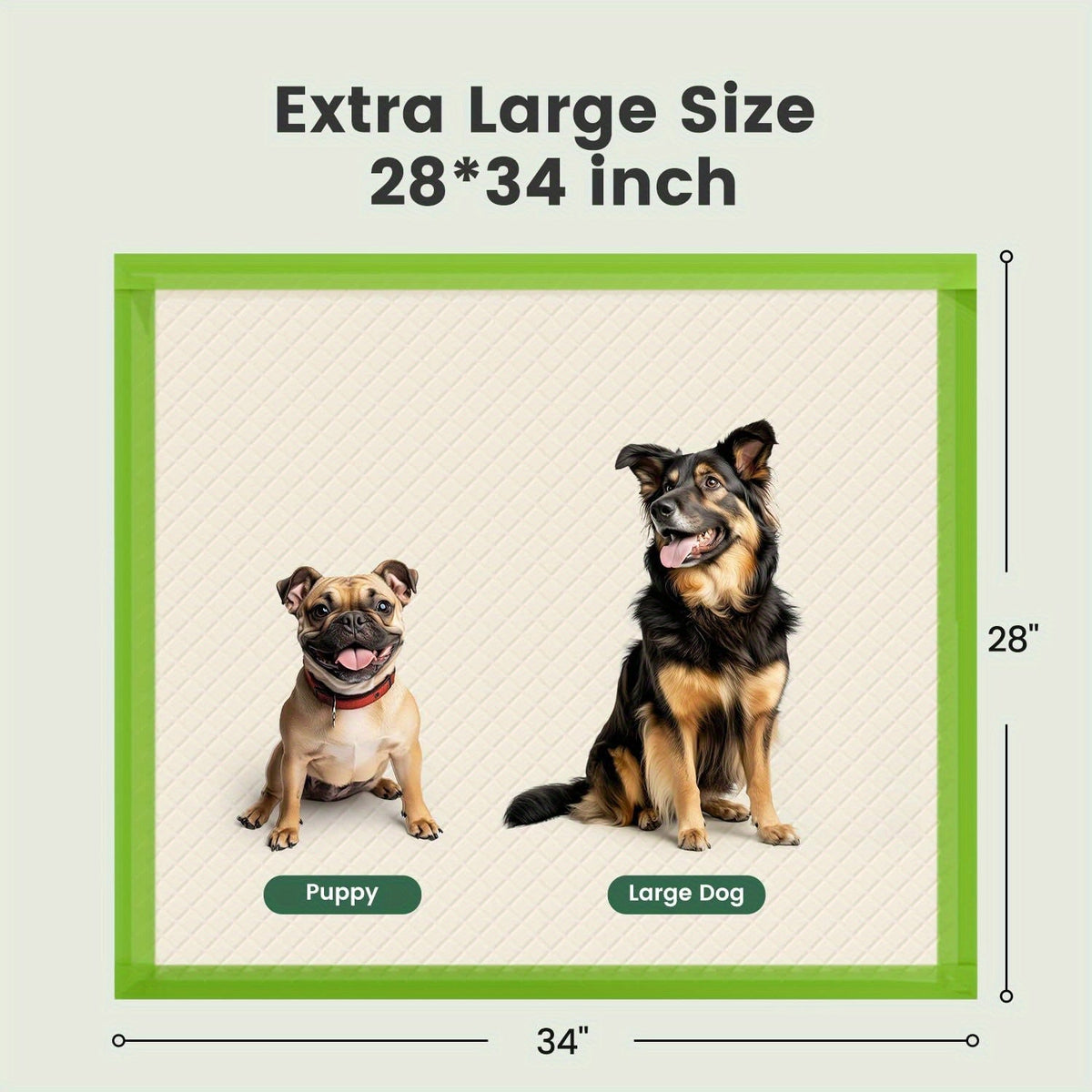 Alèses pour grands chiens, format Jumbo, paquet de 50 ou 100 – Tapis de propreté ultra-absorbants à 6 couches, résistants et anti-fuites, séchage rapide et contrôle des odeurs, parfaits pour l'éducation des chiots et les chiens âgés