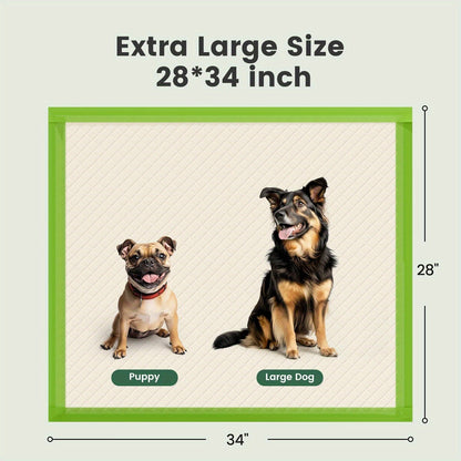 Alèses pour grands chiens, format Jumbo, paquet de 50 ou 100 – Tapis de propreté ultra-absorbants à 6 couches, résistants et anti-fuites, séchage rapide et contrôle des odeurs, parfaits pour l'éducation des chiots et les chiens âgés