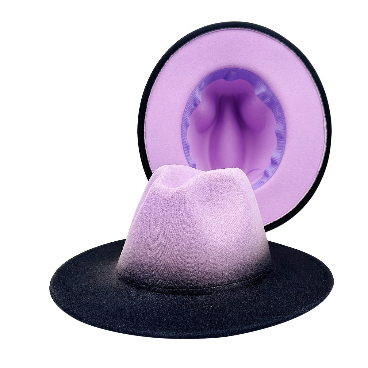 Chapeau Fedora à large bord pour hommes et femmes, style Panama Jazz dégradé bicolore, chapeau de mode classique unisexe, plusieurs coloris