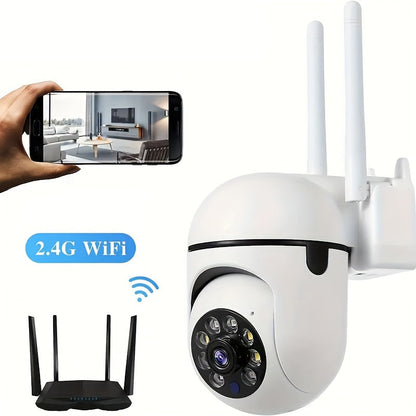 Lot de 2 caméras de sécurité WiFi 3MP Full HD - Vision nocturne, audio bidirectionnel, détection de mouvement et alertes en temps réel, caméra de surveillance étanche IP54 pour intérieur/extérieur avec accès à distance via application et USB