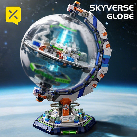 Kit de modèle de globe terrestre en briques – Puzzle créatif d'assemblage de globe 3D, décoration de bureau pour la maison ou le travail, cadeau unique pour Noël, anniversaire ou Nouvel An pour adultes et adolescents | Livré en boîte couleur