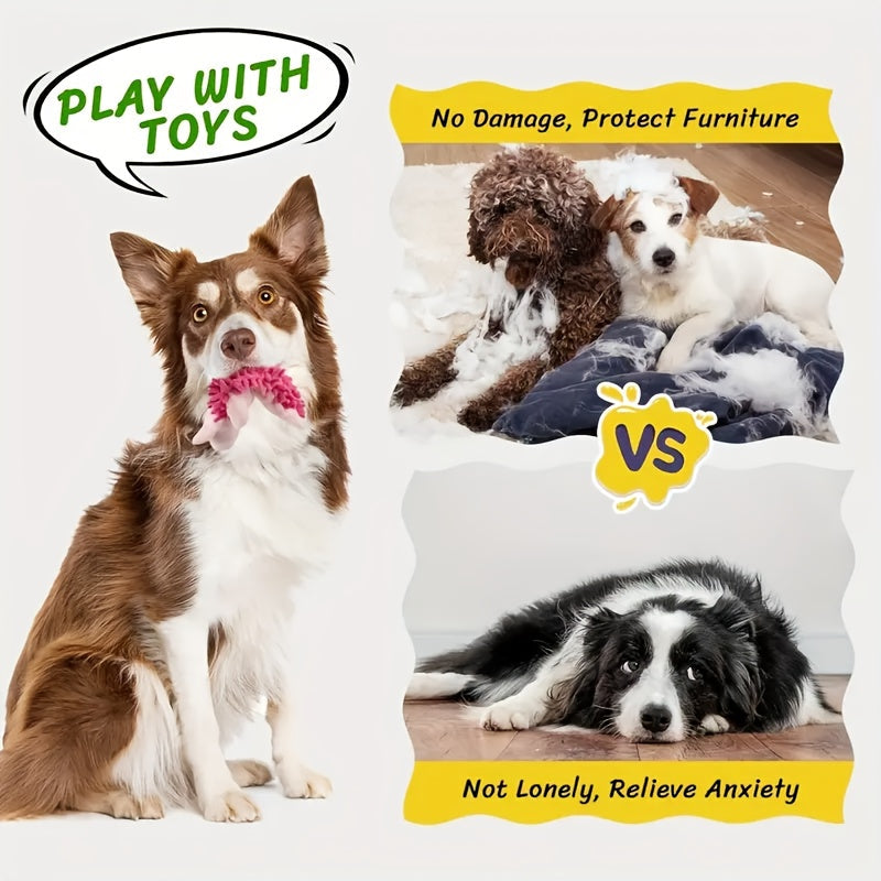 Lot de 6 jouets en peluche grinçants pour chien avec bruit de papier froissé – Jouets interactifs doux et résistants pour petits et moyens chiens, dressage de chiots, jeu en autonomie et complicité avec l'animal
